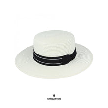 Cargar imagen en el visor de la galería, Boater Hat Cream