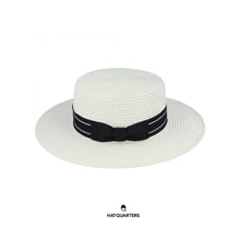 Cargar imagen en el visor de la galería, Boater Hat Cream