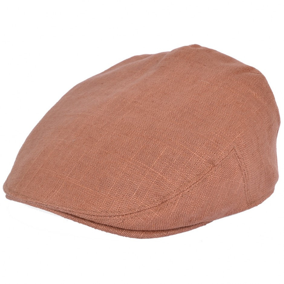 Linen Flat Cap Brown